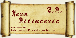 Neva Milinčević vizit kartica